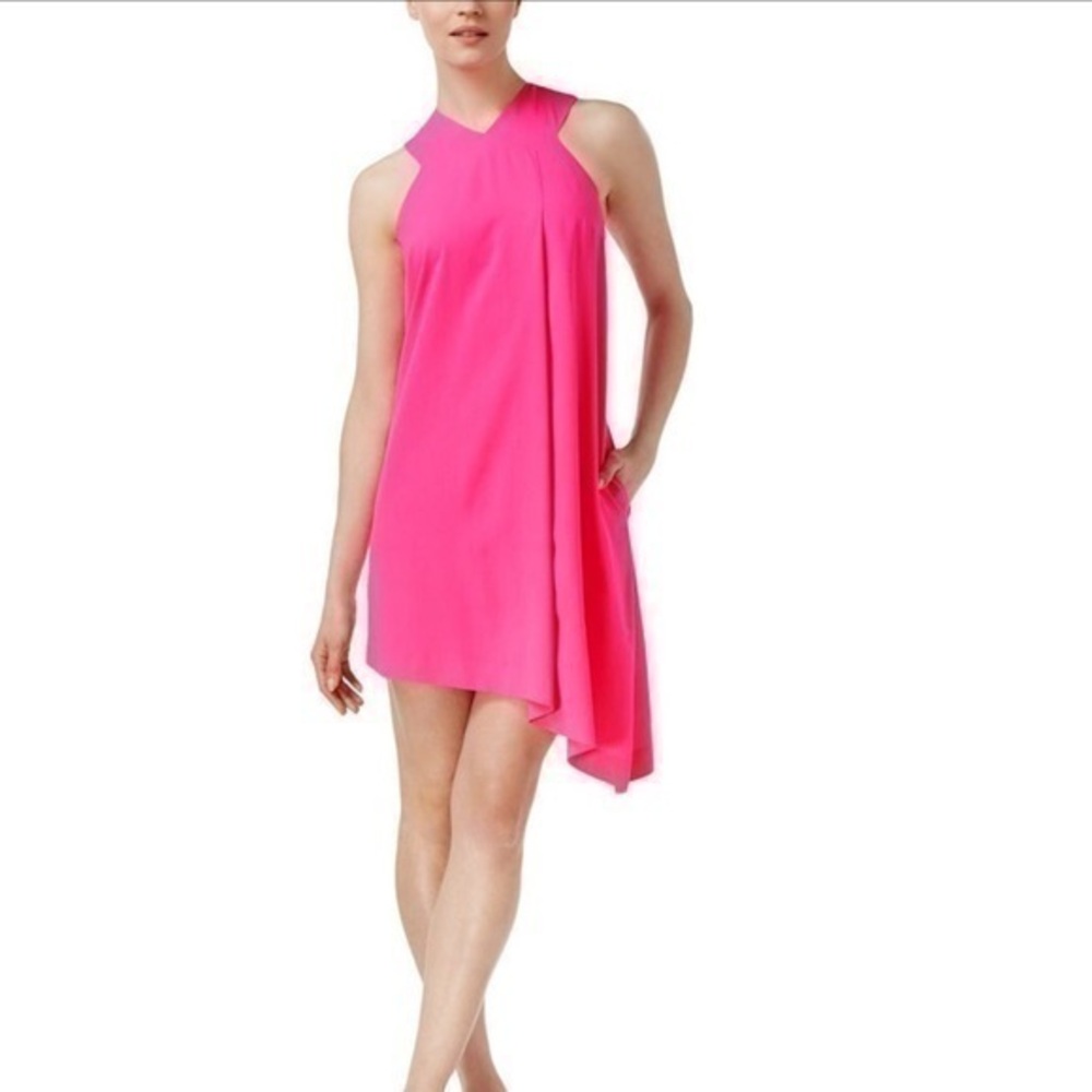 New Rachel Roy Asymmetrical Hem Shift Dress
